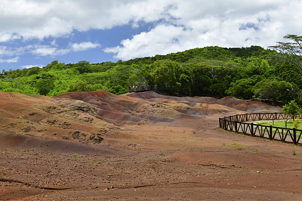 Charmarel coloured earth, Mauritius, East Africa.