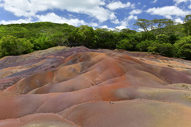 The geology and colourful dunes created by volcanic activity millions of years ago, the minerals and metals create the hues from sulphur, aluminium, copper and iron.