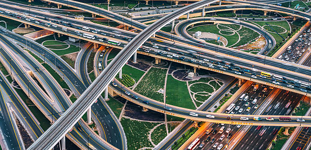 istock Dubai Highway Interchange Overhead Roadways At Night 2255105875