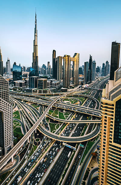 istock Dubai Skyline With Freeways And Skyscrapers 2255106349