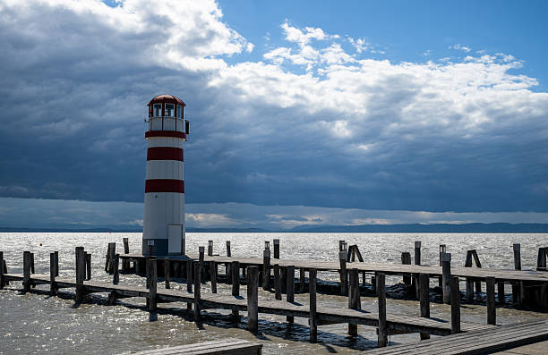 Partly sunlit lighthouse