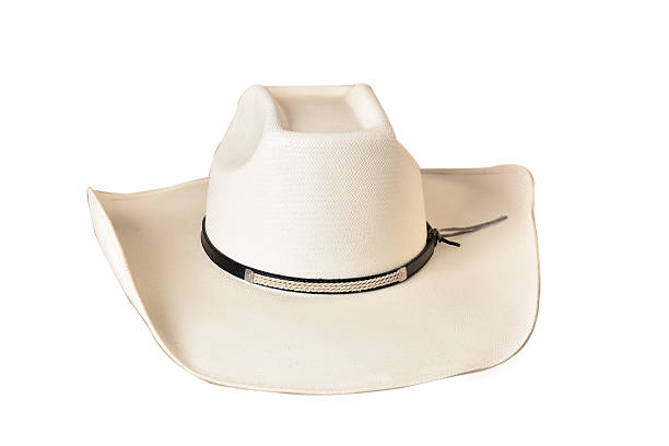 istock Cowboy-style straw hat with black ribbon isolated on a white background; straw hat for head protection for both men and women. 2255126700