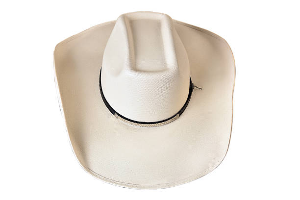istock Cowboy-style straw hat with black ribbon isolated on a white background; straw hat for head protection for both men and women. 2255126710