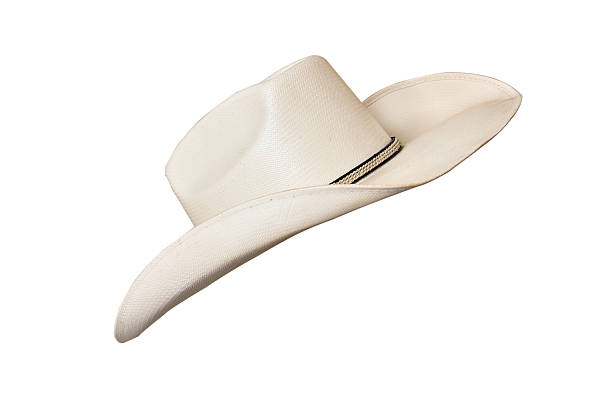 istock Cowboy-style straw hat with black ribbon isolated on a white background; straw hat for head protection for both men and women. 2255126726