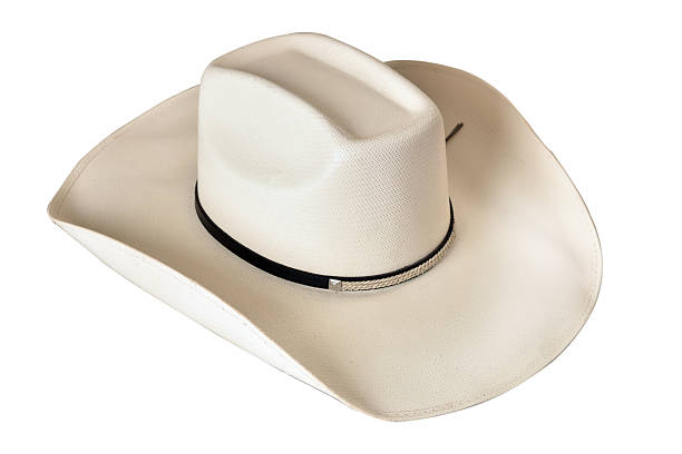 istock Cowboy-style straw hat with black ribbon isolated on a white background; straw hat for head protection for both men and women. 2255126728