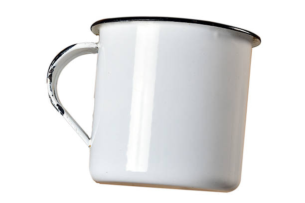 istock Metal mug with porcelain lining, suitable for liquids, ideal for coffee and tea. 2255126773