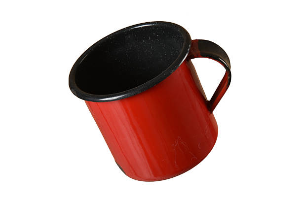 istock Metal mug with porcelain lining, suitable for liquids, ideal for coffee and tea. 2255126800