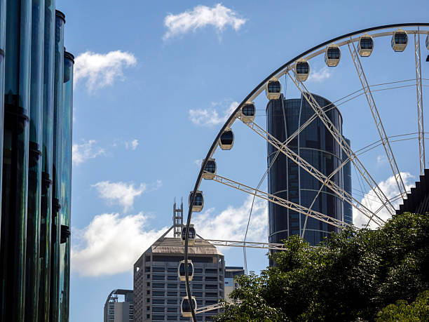 Exterior view of some office buildings located in the Central Business District of Brisbane, Australia.