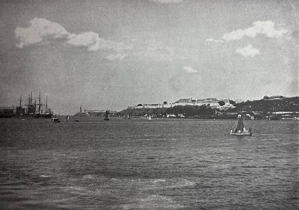 istock Antique illustration - Fortifications - Havana Cuba harbor 2255136017