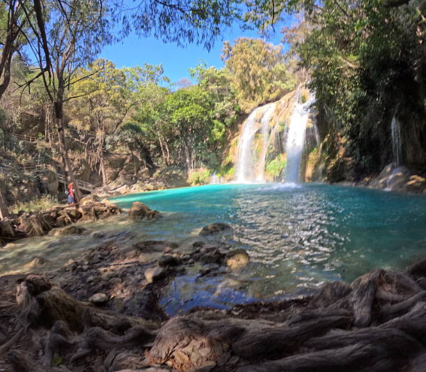 Cascadas de El Chiflon,Chiflon waterfalls,Centro Ecoturistico Cascadas el Chiflon, Chiapas state of Mexico near borders with Guatemala,panorama landscape view