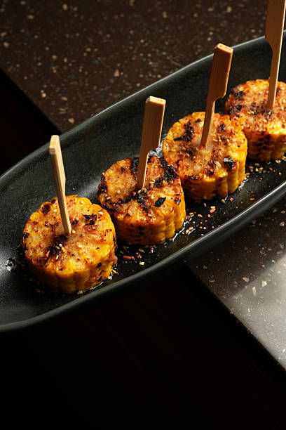 Grilled Corn on the Cob Appetizers with Japanese Seasoning