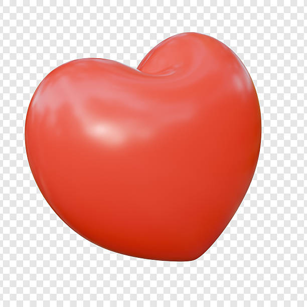 Heart icon 3d  rendered isolated on white background with shadow