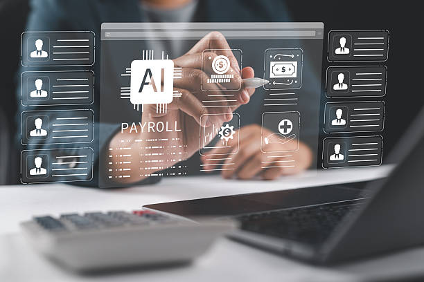istock Businessman using AI and digital tools for salary management, payroll automation, accounting, financial analysis, and employee data management through online systems. 2255167756