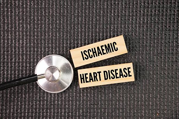 istock Stethoscope and stick with the words Ischemic heart disease IHD 2255168079