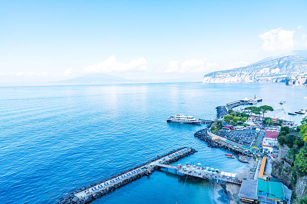 Leonelli's beach and Piazza della Vittoria, Sorrento, Italy.