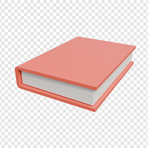 Minimalist 3D rendered closed book with soft pastel red cover, white pages, and visible spine detail. Cute, clean design ideal for reading, education, knowledge, library, or literature icons on transparent background.