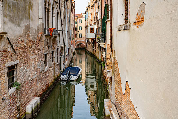 Gondola in Venice canal, Venice, Italy