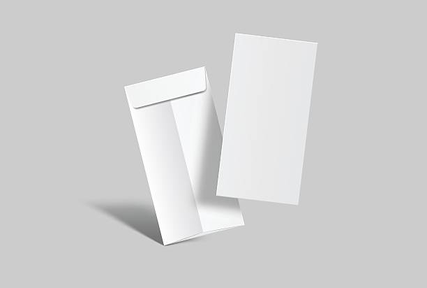 istock DL envelope mockup with blank paper mockup on neutral background, clean stationery composition for corporate branding, business correspondence, mailing design, invitation layout, print presentation 2255184603