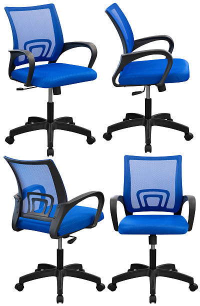 Modern office chair photographed in studio and isolated on white background. Professional furniture product photography with clean cutout, suitable for e-commerce, office interior design projects, furniture catalogs, advertising layouts, and online retail use.