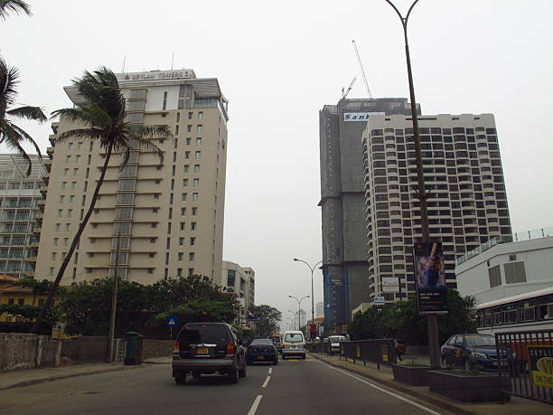 Colombo, Sri Lanka - 12 Jan 2011: The road in Colombo, Sri Lanka