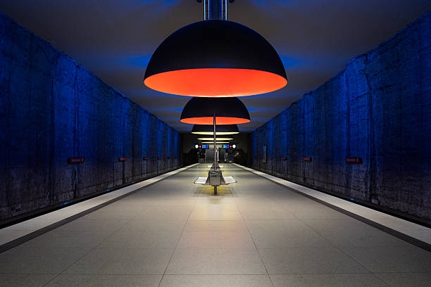 High resolution picture of the mythical underground station of Westfriedhof in Munich, Germany.