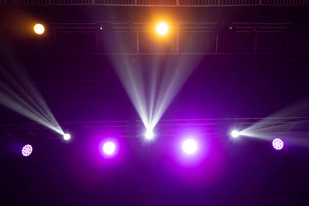 Background Light of Party Concert. Colorful light at concert, music festival. Celebration party, lightning show