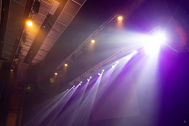 istock Light from stage lighting equipment in a concert hall 2255211747