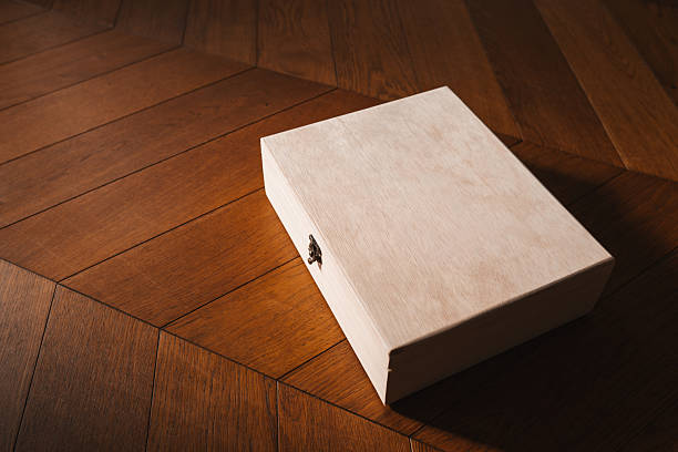Wooden box, blank trinket gift box handmade with metal latch