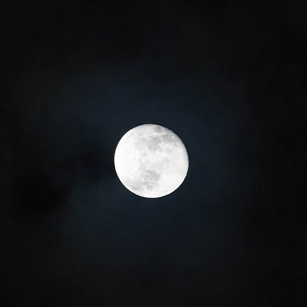 istock Full Moon in dark Setting - Black with dark Blue around in Winter 2026 2255249787