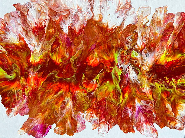 Abstract Acrylic Painting | Irises Flowers
