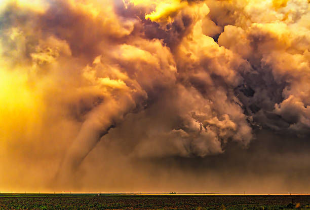 istock Supercell thunderstorm in rural area with tornado. 2255270788
