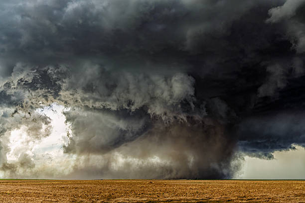 istock Supercell thunderstorm in rural area with tornado. 2255271282