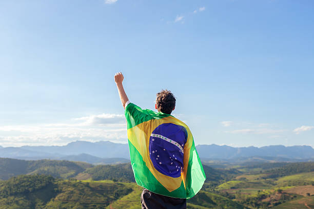 istock Brazilian Supporter Expressing National Pride 2255307388