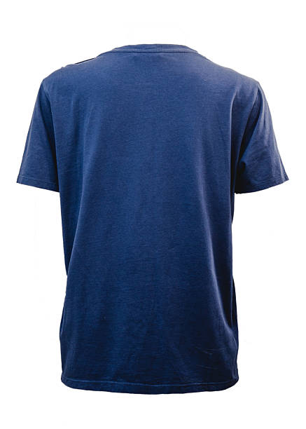 istock Blue Cotton T Shirt Back View Isolated on White Background 2255312392