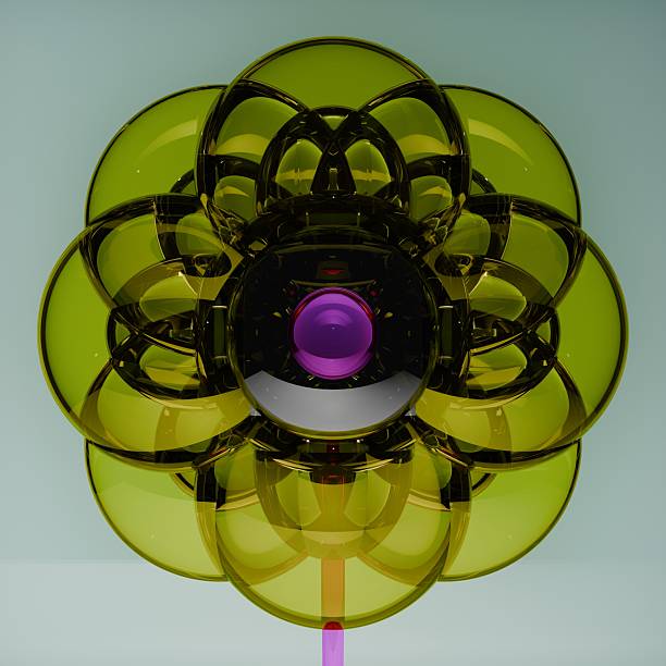 3d gold glass flower