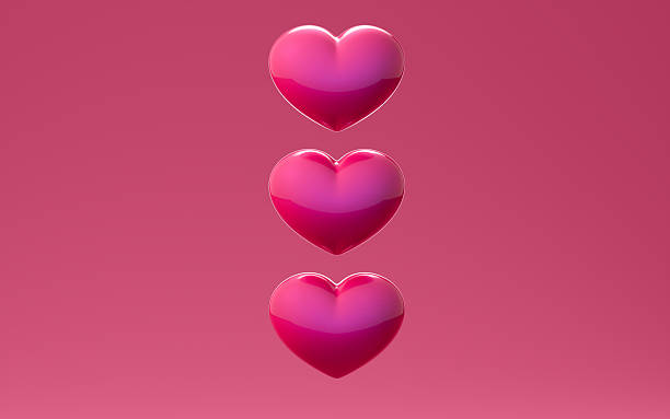 istock Magenta heart shaped with magenta background. Valentine's Day theme. Wedding theme. 3d rendering. 2255316252