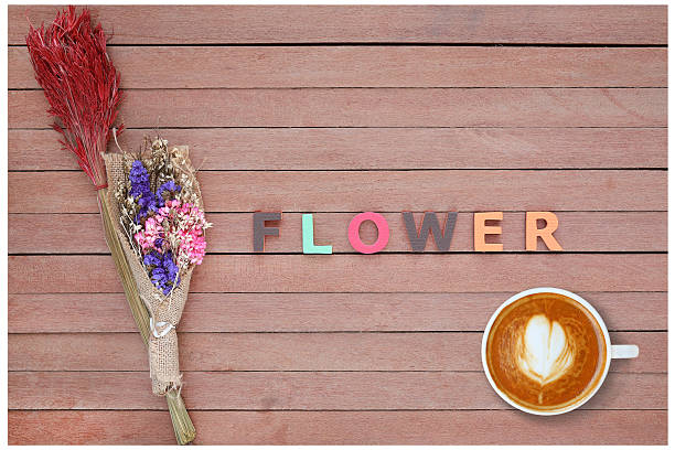 A perfect blend of morning coffee and beautiful dried flowers.