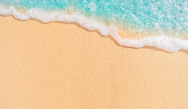 istock beautiful sunny sandy beach background, closeup, top view 2255345453