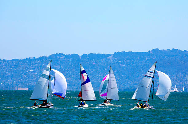 USA California, sailing in san francisco bay waters , no human faces showing