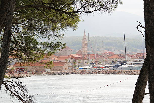 Jelsa, Croatia - August 21 2025: Jelsa Old Town on Hvar Island Landscape