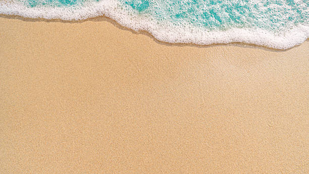istock beautifully sand beach, closeup, top view 2255355670