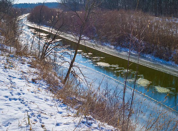 Winter on the Frozen Lakes in Minneapolis, Minnesota.