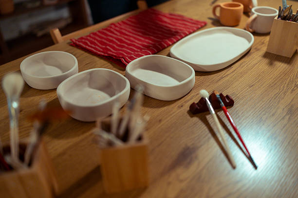 Tool for the manufacture of clay products is on the table