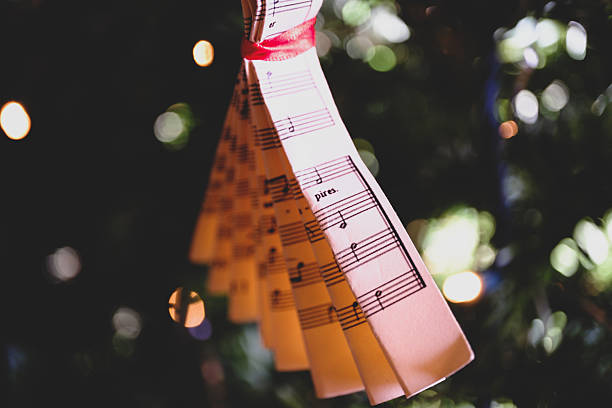 Musical Notes Closeup Unique Festive Holiday Decoration