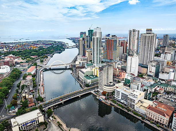 istock Modern Manila Cityscape Bridge Over River 2255377829