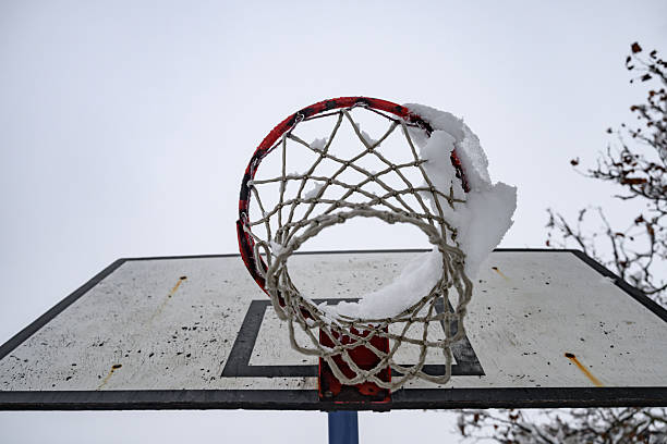 Basketball Hoop With Snow