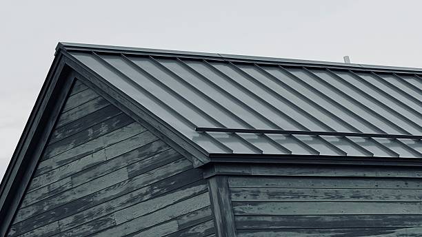 istock Modern new-build house with a metal roof 2255383591