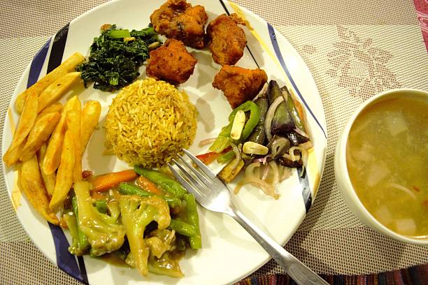 Nepali plate lunch in Nepal