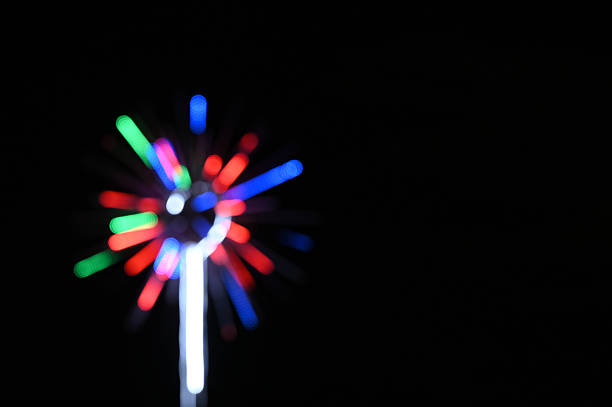 Lighting blur and Bokeh on colorful Background