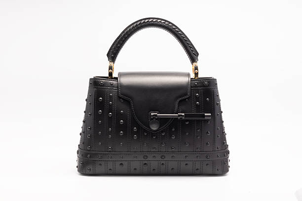 Leather bags in various shapes in studio photo
